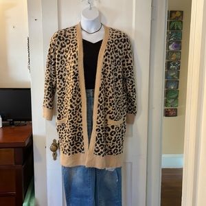 Jessica Simpson leopard cardi